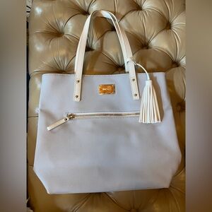 Nine West Gray and Off White Tote Bag